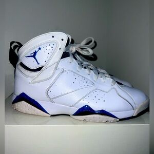 MEN’S AIR JORDAN 7 RETRO “MAJIC” 2009 SIZE 8.5 BLUE, BLACK & WHITE COLOR WAY